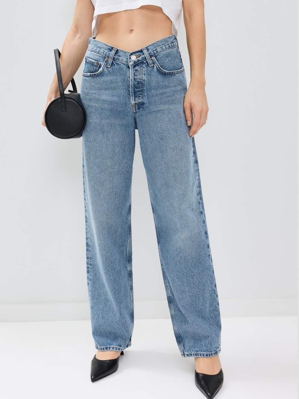 Agolde v waist baggy jeans